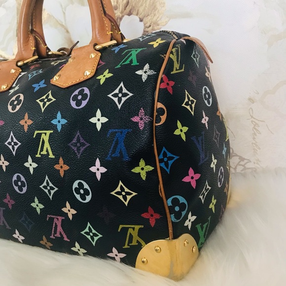 🌺Louis Vuitton Murakami Multicolor black Speedy30 - Picture 10 of 16